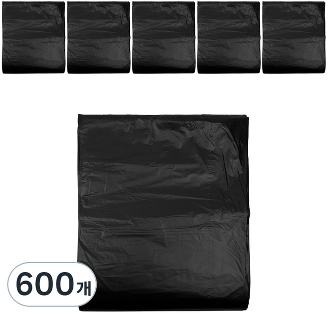 월드크린 분리수거 배접 비닐봉투 검정, 40L, 600개
