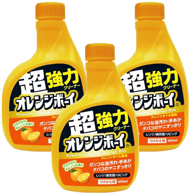 第一石鹼 柑橘男孩萬用清潔噴霧 補充罐, 400ml, 3瓶