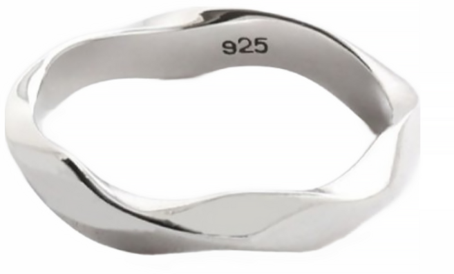 Shoveoff 扭轉造型925銀戒指 SVR-605 14號(17.2mm)