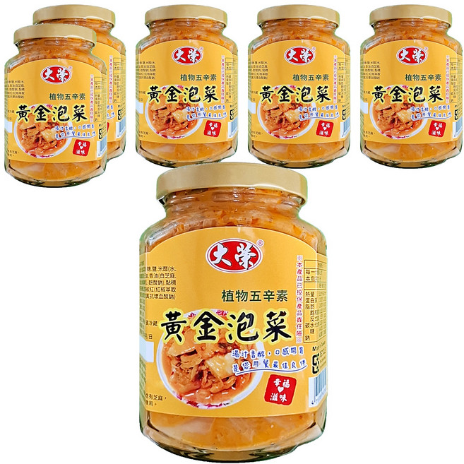 大榮 黃金泡菜, 360g, 6罐