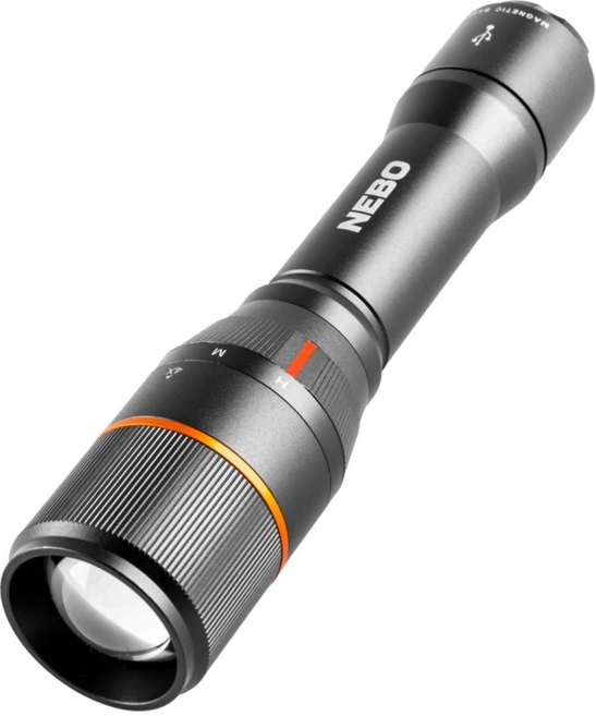 NEBO 達文西 切換型手電筒 1500流明 IP67防水 USB充電, 1個, 黑色