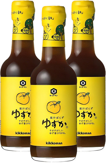 기꼬만 폰즈 유즈카, 3개, 250ml
