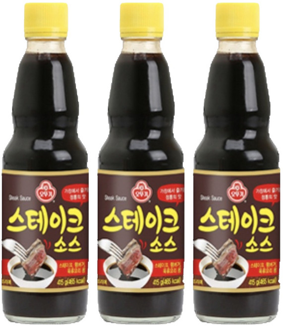 오뚜기 스테이크 소스, 415g, 3개