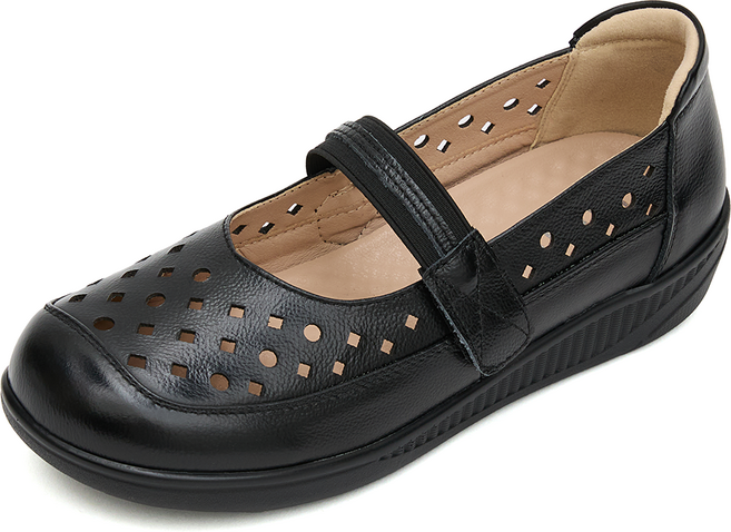J SHOE 女士天然牛皮Sainto鏤空瑪莉珍鞋 3.5cm