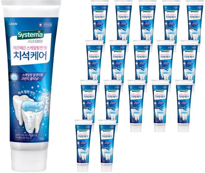 시스테마 치석케어 치약, 120g, 18개