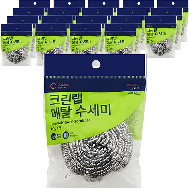 크린랩 메탈 수세미, 1개입, 20개