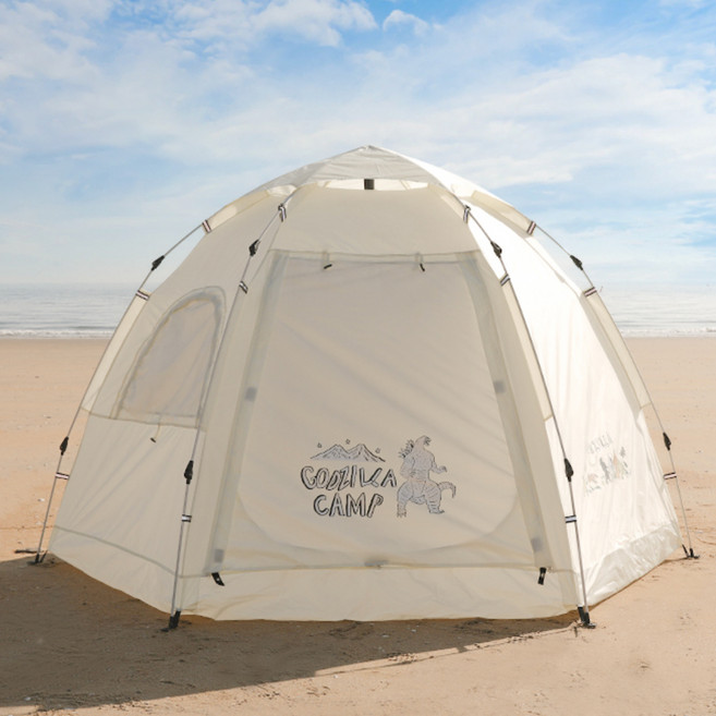 스위스마운틴 고질라 헥사돔 원터치 텐트, 아이보리, 5~6인용