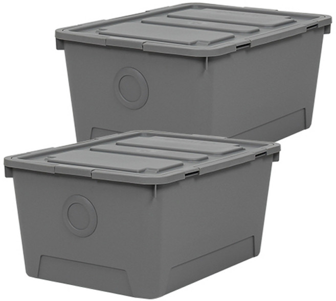 올리빙 도트 리빙박스, 크림그레이, 2개