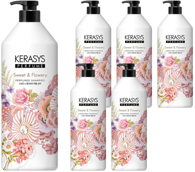 케라시스 퍼퓸 샴푸 스위트 앤 플라워리, 1L, 6개