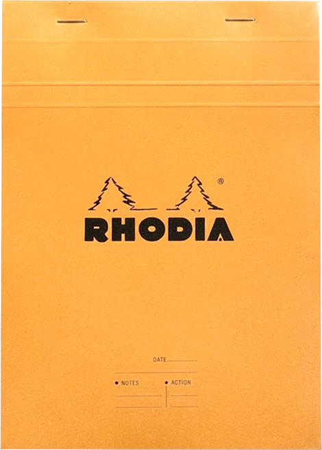 RHODIA N16 黑色上翻筆記本 A5 空白內頁 148 x 210mm, 橘色 + 黑色, 1本