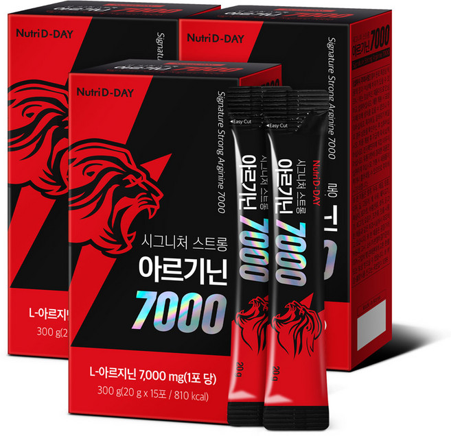 뉴트리디데이 시그니처 스트롱 아르기닌 7000 액상스틱 15p, 300g, 3개