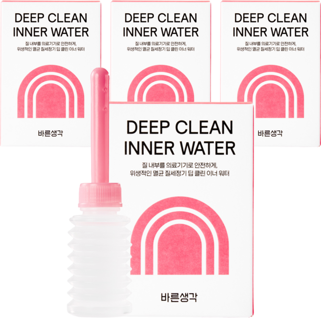 바른생각 딥 클린 이너 워터, 50ml, 4개