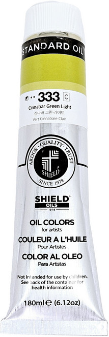 쉴드 스탠다드 유화물감 전문가용 333 CINNABAR GREEN LIGHT, 180ml