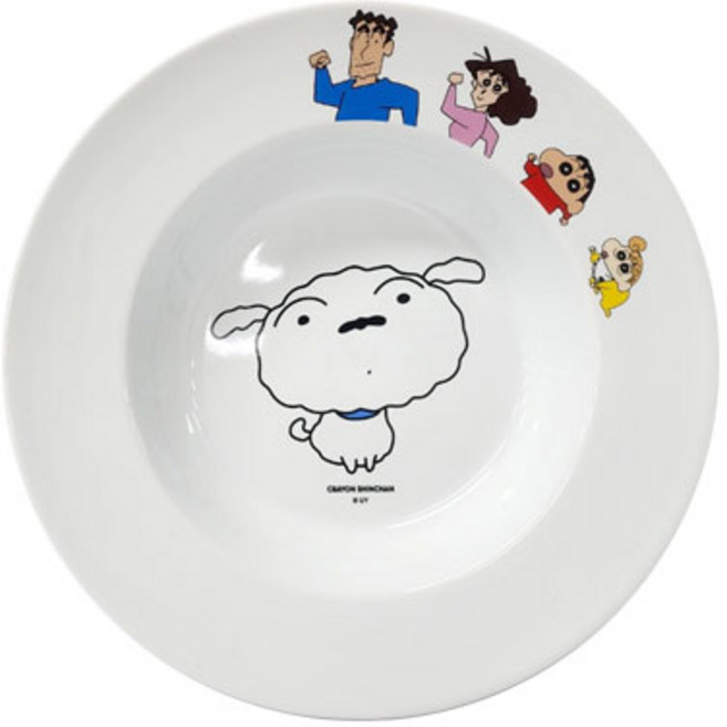 짱구 유유 세라믹 파스타볼, 흰둥이, 1개