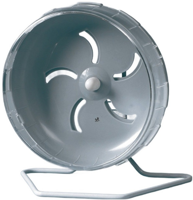 딩동펫 햄스터 무소음 런닝 쳇바퀴, 그레이, 1개