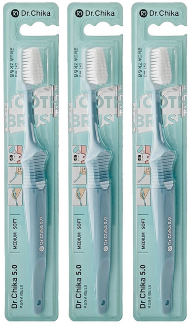 닥터치카 치과 펜그립 칫솔 5.0, 1개입, 3개