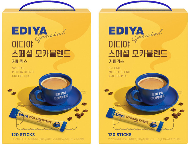 이디야 스페셜 모카블렌드 커피믹스, 2개, 120개입, 11.5g