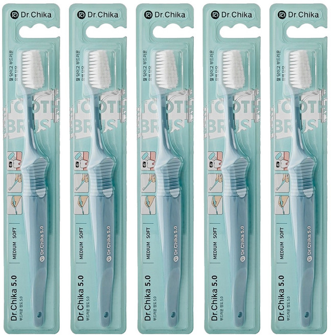 닥터치카 치과 펜그립 칫솔 5.0, 1개입, 5개