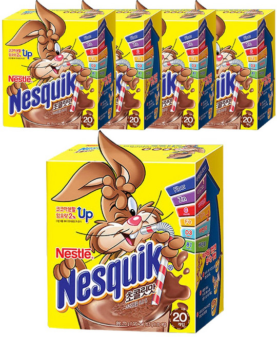 네스퀵 초콜릿맛 분말, 13.5g, 20개입, 5개