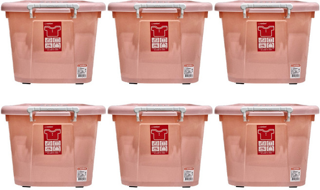 KEYWAY 聯府 銀采滑輪整理箱 45L AK600-2, 紅色, 6個