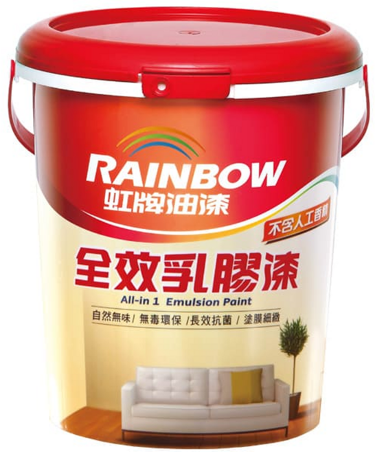RAINBOW 虹牌油漆 458 全效乳膠漆 平光 1加侖, 夢幻紫, 1桶