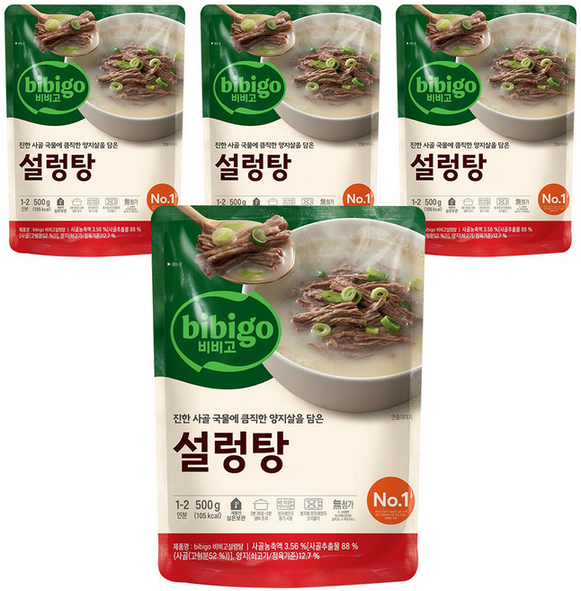 비비고 설렁탕, 500g, 4개