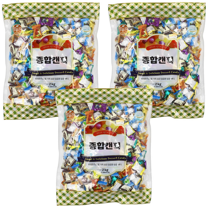 8가지맛 종합캔디, 3개, 2kg