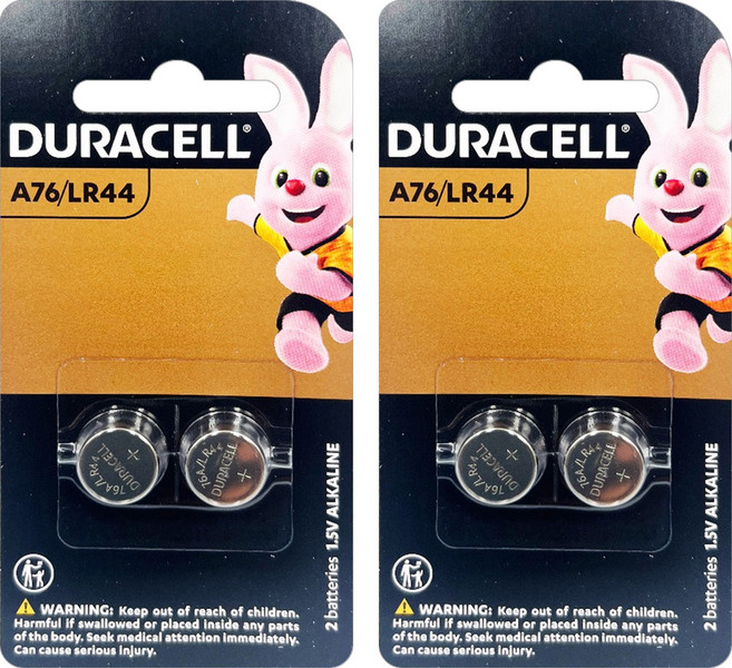 DURACELL 金頂 台灣公司貨 LR44鹼性電池, 2入, 2組