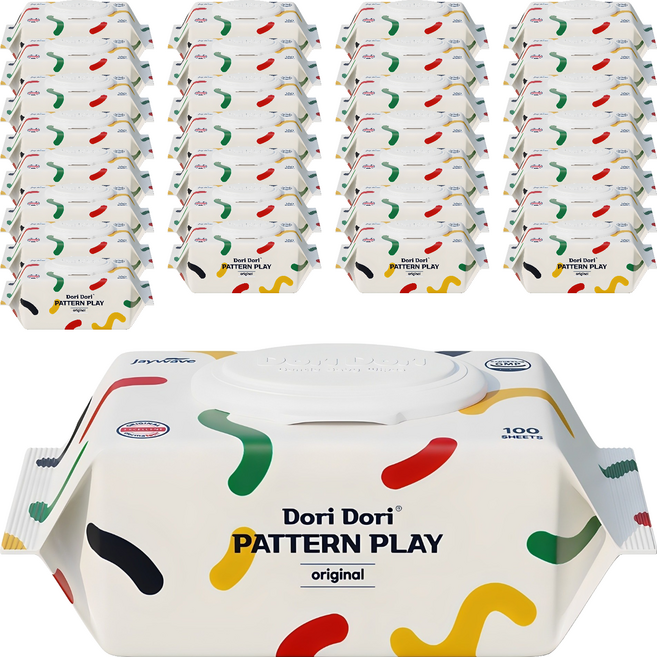 도리도리 패턴플레이 오리지널 아기물티슈 캡형, 55g, 100매, 50개