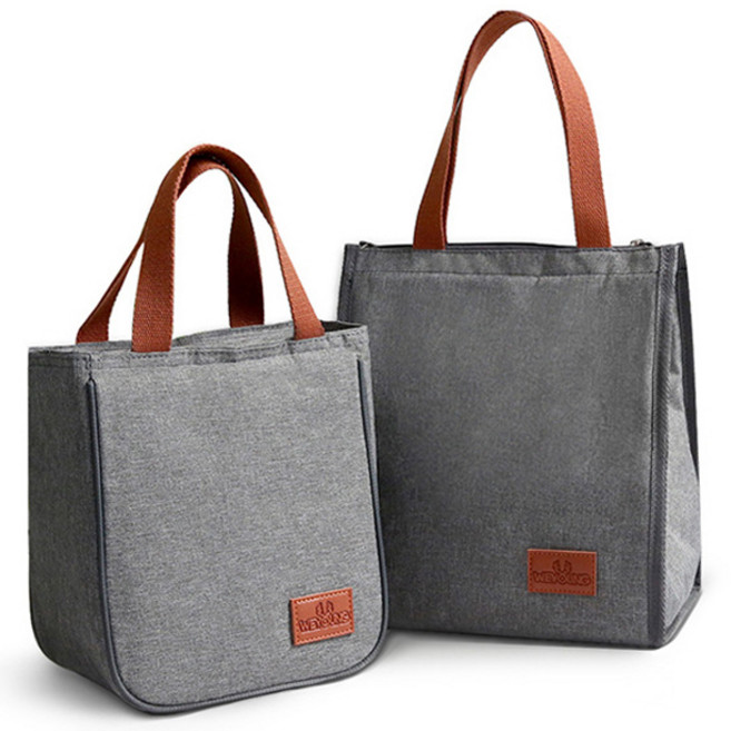 랑고 위나인 보온보냉백 2종 세트, 그레이, 1세트