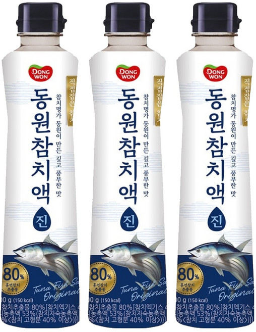 동원 참치액 진, 500g, 3개