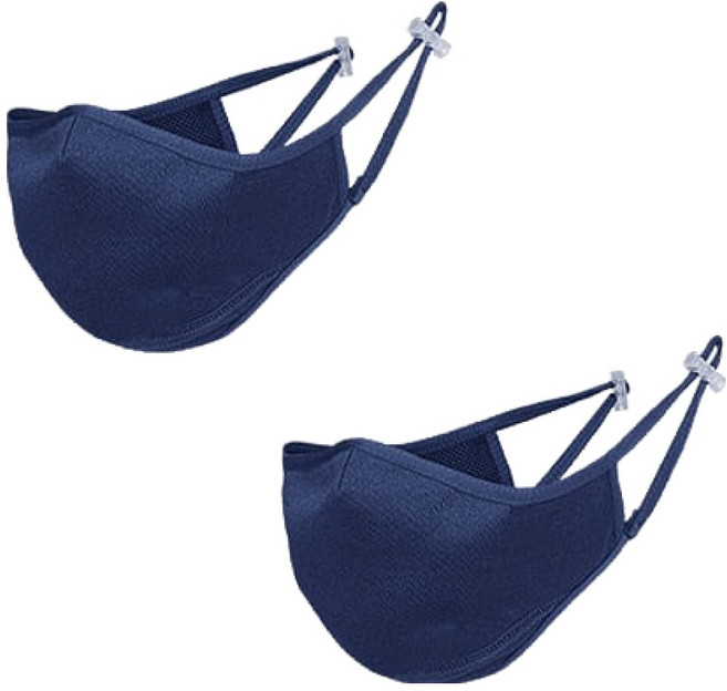 인콘트로 방한 스포츠 3D 입체 마스크, 곤색, 2개