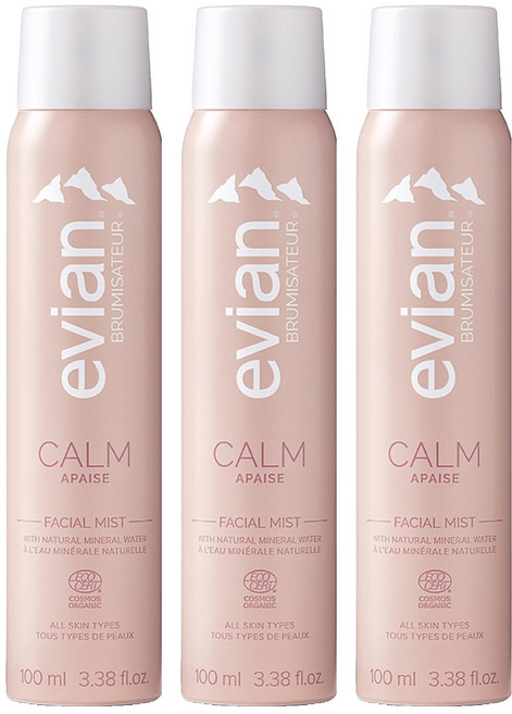 evian 依雲 超導活膚礦泉噴霧 舒緩鎮靜, 3瓶, 100ml