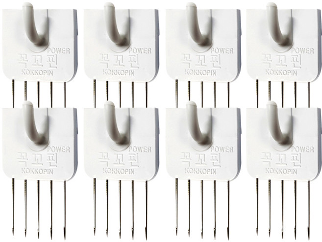 꼭꼬핀 파워 U자형, 화이트, 8개