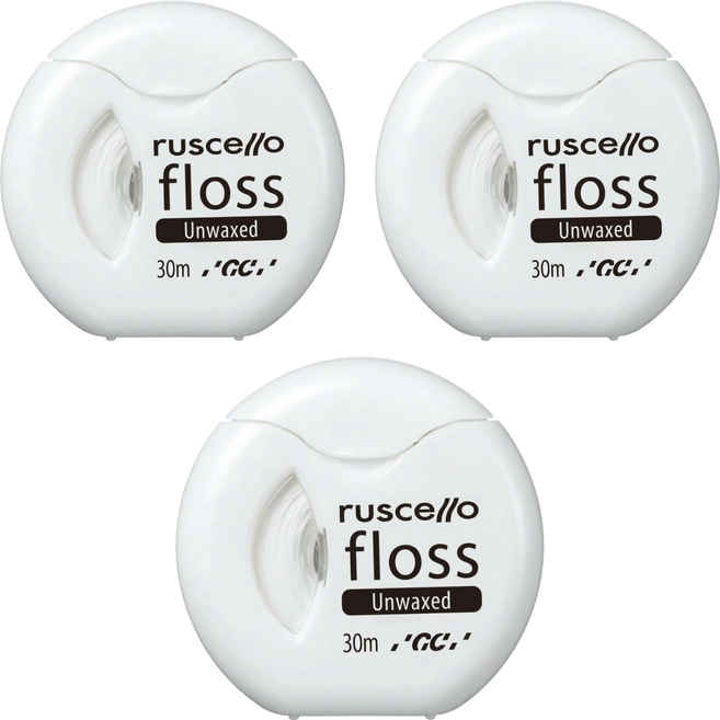 GC Ruscello Floss 牙線 無蠟 小, 30m, 1個, 3個