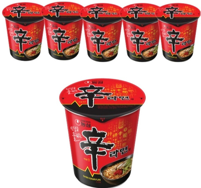 농심 신라면 컵 65g, 6개