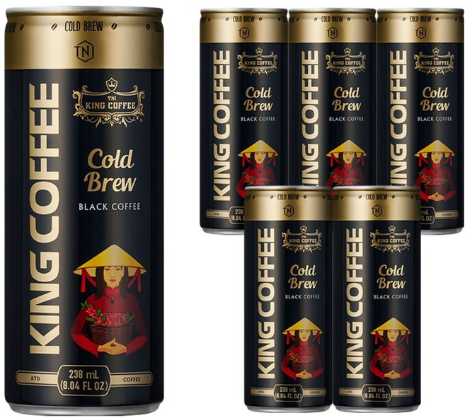 티엔아이킹커피 콜드브루 블랙, 6개, 238ml