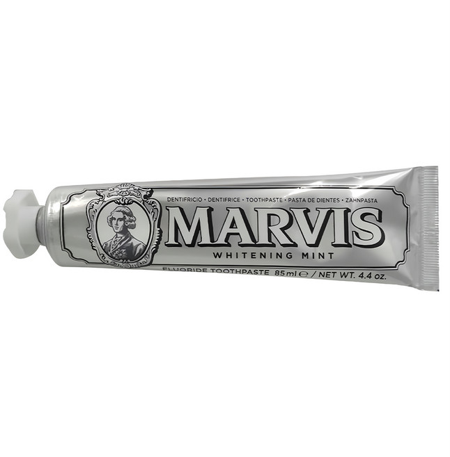 MARVIS 台灣公司貨 義大利牙膏 亮白薄荷, 85ml, 1條