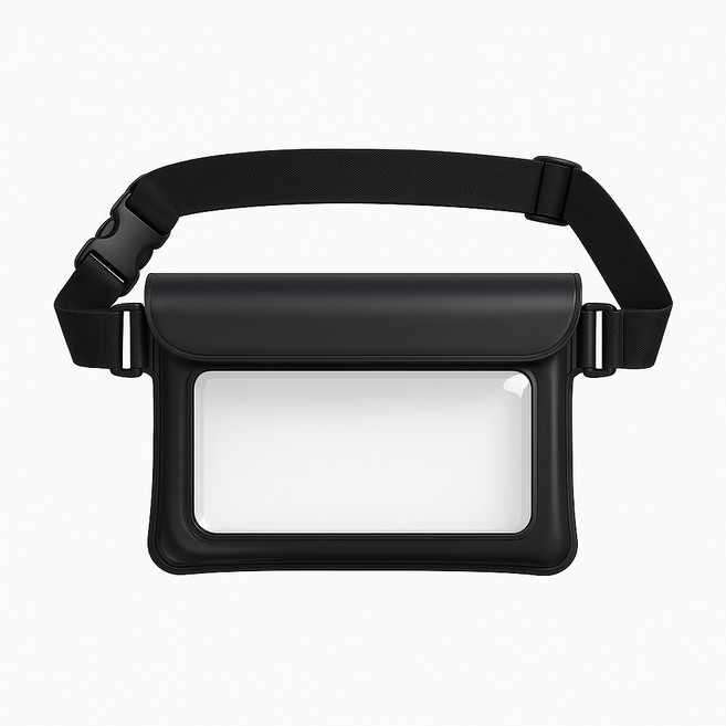 탐사 IPX8등급 방수팩 클러치 크로스백 방수 가방, 블랙, 1개