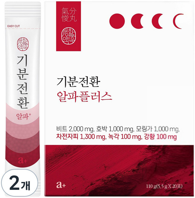 생활약속 기분전환 알파플러스 환 20p, 110g, 2개