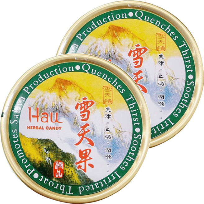 PRESIDENT CANDY 統一製菓 雪天果 喉糖, 60g, 2罐