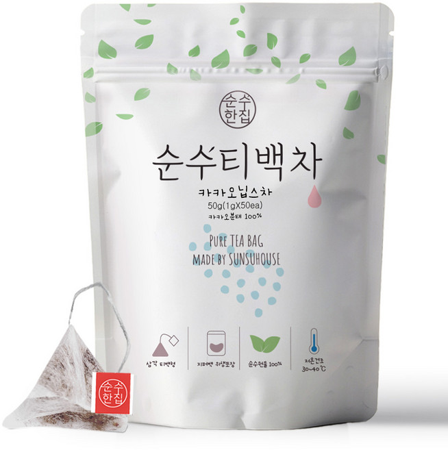 순수한집 카카오닙스차 삼각티백, 1g, 50개입, 1개