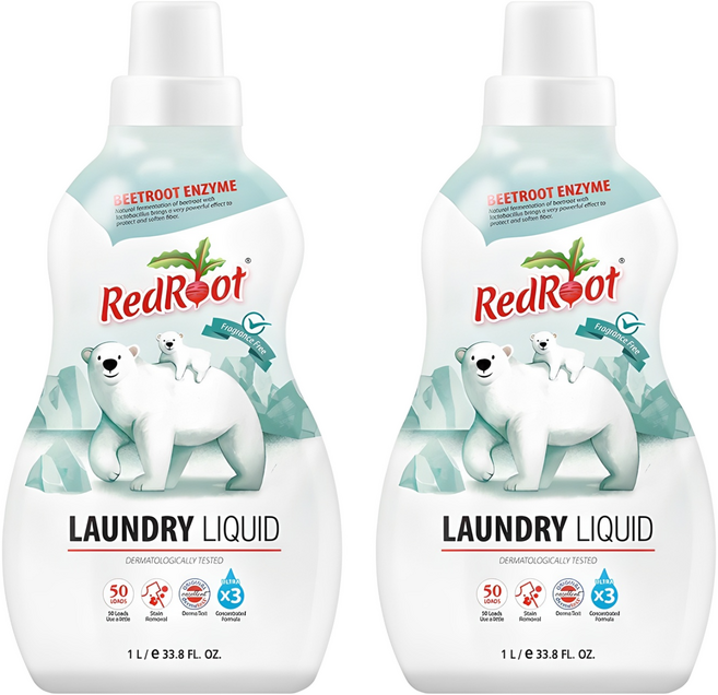 레드루트 유아 세탁세제 무향 1L, 2개
