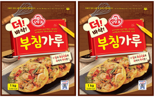 오뚜기 더 바삭 부침가루, 1kg, 2개