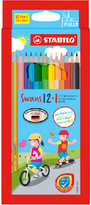 STABILO 思筆樂 Swans 油性色鉛筆, 13色, 1盒