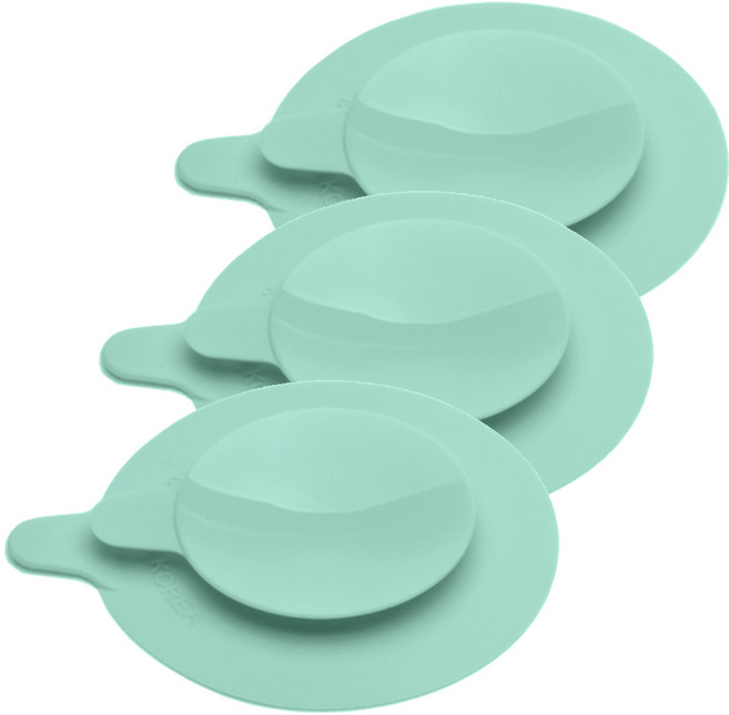 베베락 실리콘 양면 흡착판, 그린, 3개