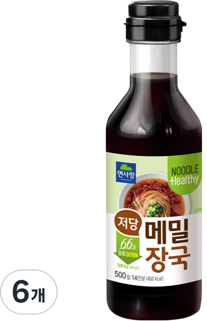 면사랑 저당 메밀장국, 500g, 6개
