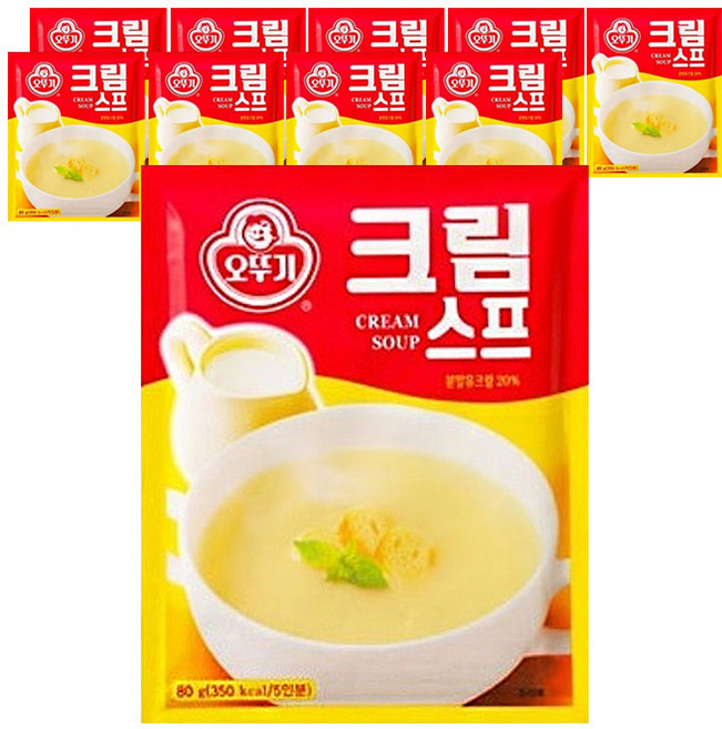 오뚜기 크림 스프, 80g, 10개