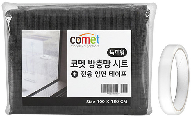 comet 紗窗防蟲網 XL號 + 專用雙面膠, 1組