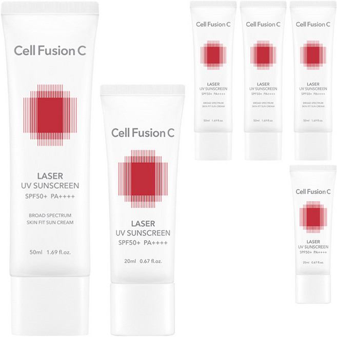 셀퓨전씨 레이저 유브이 썬스크린 SPF50+ PA++++ 50ml x 2p + 20ml, 2개